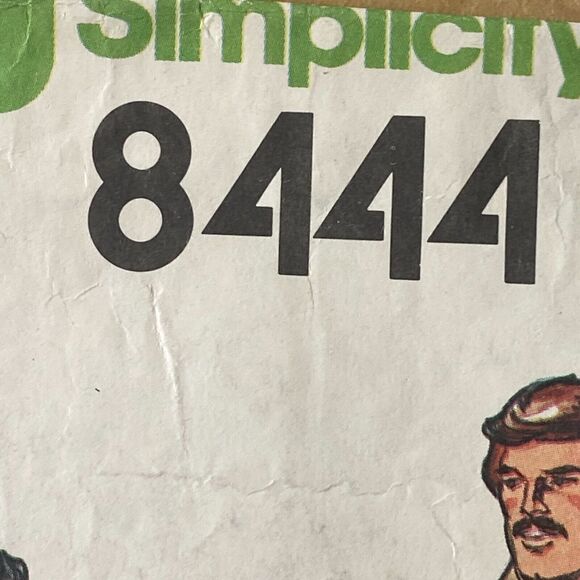 Simplicity 8444 Pattern Top Mens 38 Vintage Full Button Dagger Collar Pocket - Picture 5 of 7